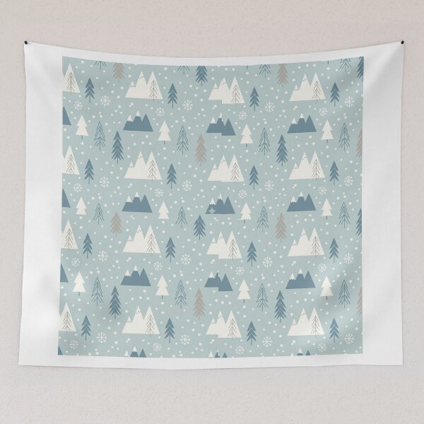 Item preview, Cozy Winter Forest Pattern – Minimal Scandinavian Snowy Mountains designed and sold by Fandom Universe.