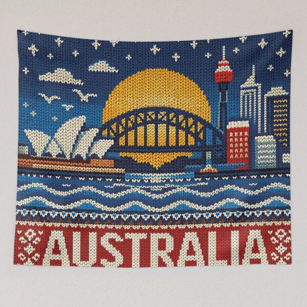 Item preview, Sydney skyline, beautiful knitting pattern Australia designed and sold by Mauswohn.