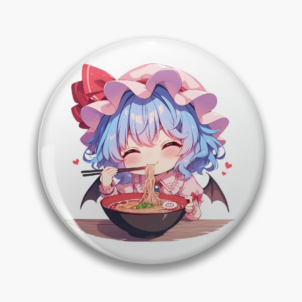 Item preview, Anime Remilia Scarlet Touhou Ramen Kawaii Anime Chibi Blue Hair Cute Bowl designed and sold by Raslbazola.