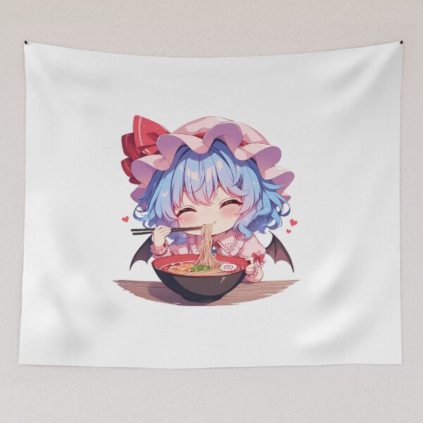 Item preview, Anime Remilia Scarlet Touhou Ramen Kawaii Anime Chibi Blue Hair Cute Bowl designed and sold by Raslbazola.