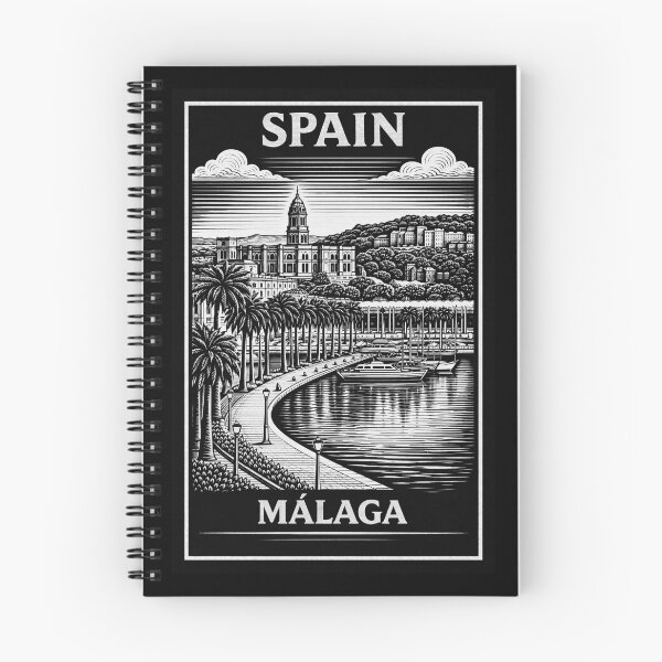 Item preview, Malaga Spain Linocut Style  designed and sold by Thistle-TShop.