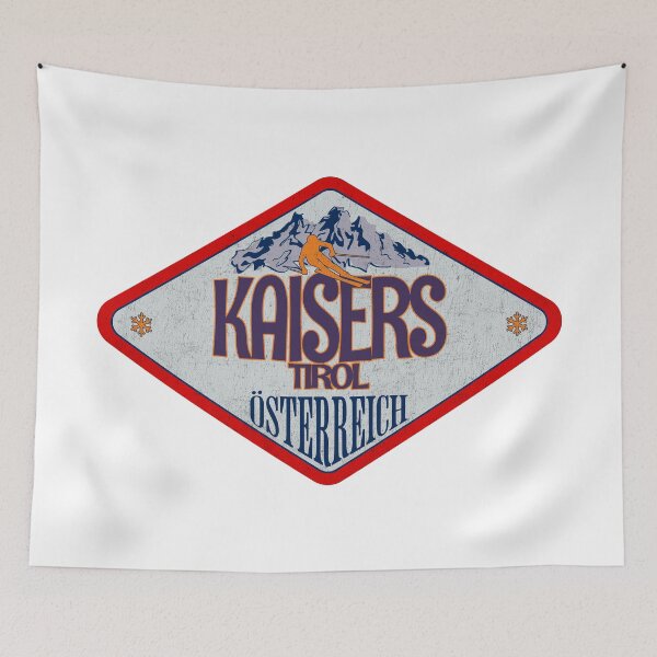 Item preview, Kaisers, Tirol, Osterreich, Austria, Vintage skiing badge design designed and sold by Wanderful-roads.