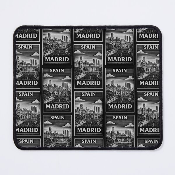 Item preview, Madrid Spain Linocut Style designed and sold by Thistle-TShop.
