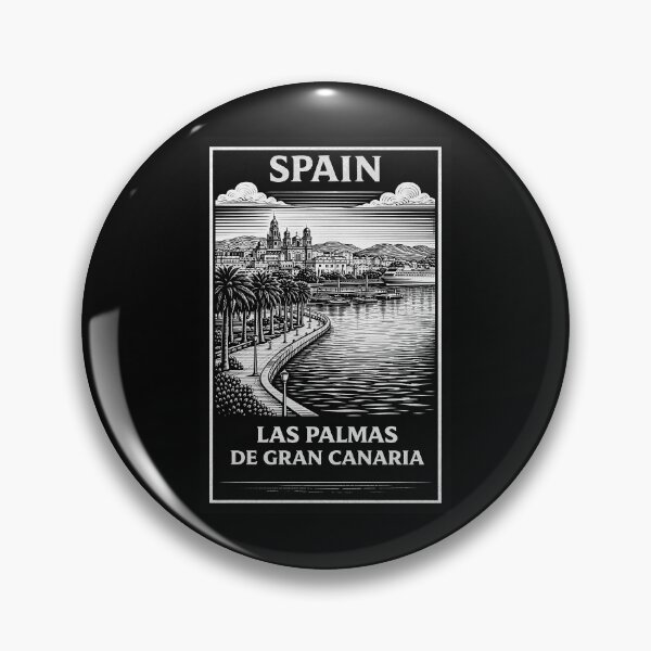 Item preview, Las Palmas de Gran Canaria Spain Linocut Style  designed and sold by Thistle-TShop.