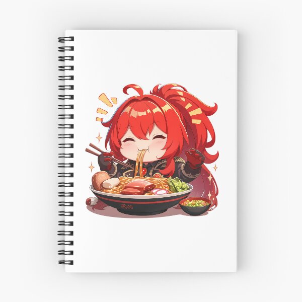 Item preview, Game Diluc Genshin Impact Ramen Kawaii Chibi Red Hair Game Bowl Warm designed and sold by Raslbazola.