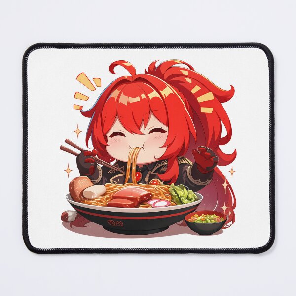 Item preview, Game Diluc Genshin Impact Ramen Kawaii Chibi Red Hair Game Bowl Warm designed and sold by Raslbazola.