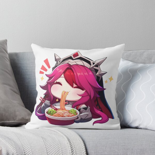 Item preview, Game Rosaria Genshin Impact Ramen Kawaii Chibi Pink Hair Game Girl Bowl Cute designed and sold by Raslbazola.