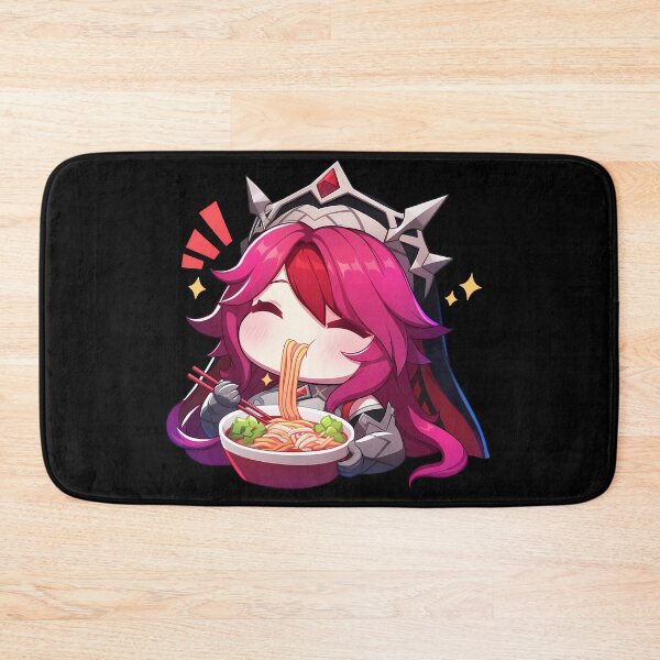 Item preview, Game Rosaria Genshin Impact Ramen Kawaii Chibi Pink Hair Game Girl Bowl Cute designed and sold by Raslbazola.