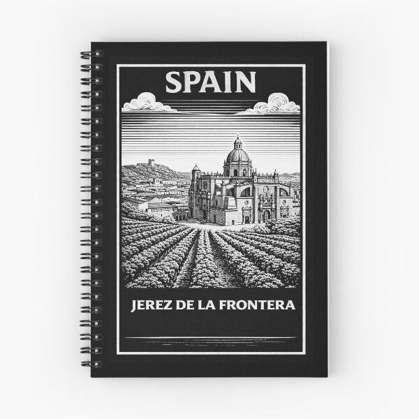 Item preview, Jerez de La Frontera Spain Linocut Style  designed and sold by Thistle-TShop.