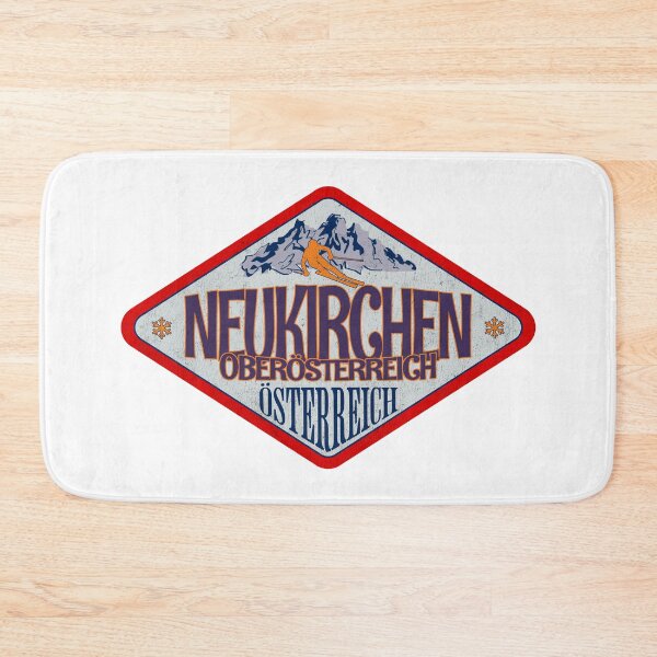 Item preview, Neukirchen, Oberösterreich, Osterreich, Austria, Vintage skiing badge design designed and sold by Wanderful-roads.