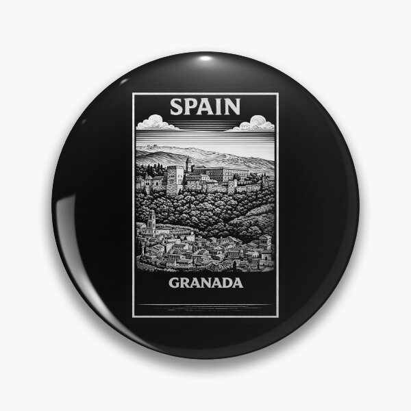 Item preview, Granada Spain Linocut Style  designed and sold by Thistle-TShop.