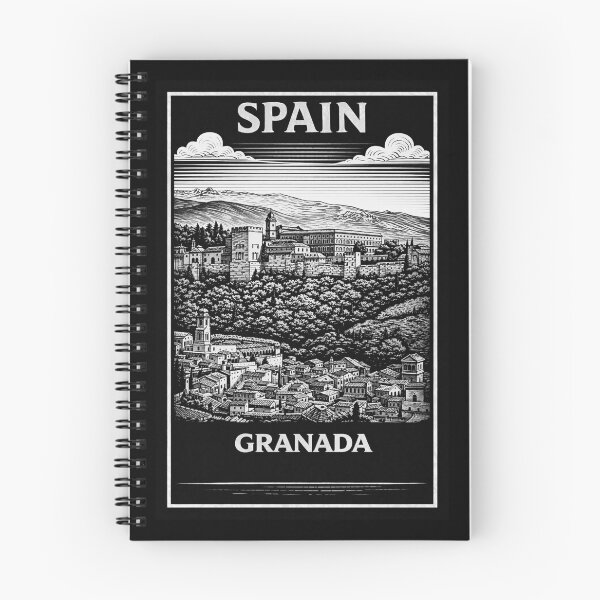 Item preview, Granada Spain Linocut Style  designed and sold by Thistle-TShop.