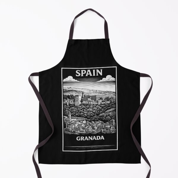 Item preview, Granada Spain Linocut Style designed and sold by Thistle-TShop.