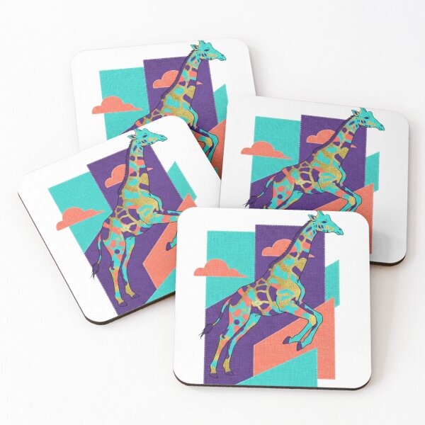 Item preview, Giraffe Modern Illustration  Wild Freedom Savanna  Wall Art designed and sold by SavannaStrikes.
