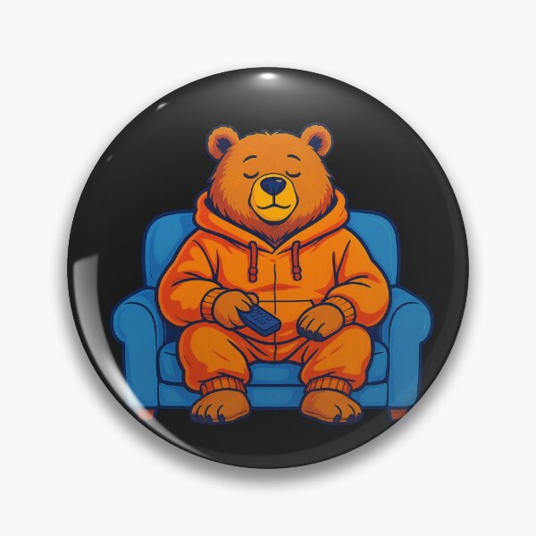 Item preview, Weekend Mode Bear | Cute Chibi Bear in Hoodie on Couch designed and sold by ColorSplash123.