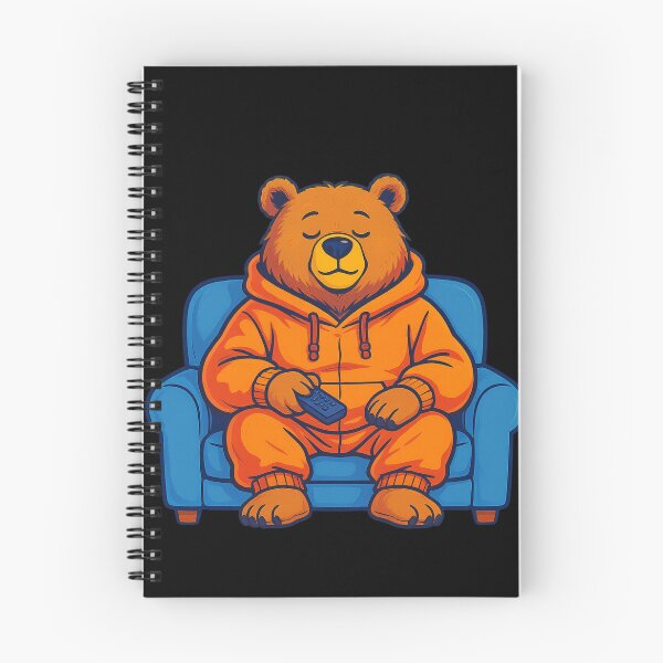 Item preview, Weekend Mode Bear | Cute Chibi Bear in Hoodie on Couch designed and sold by ColorSplash123.