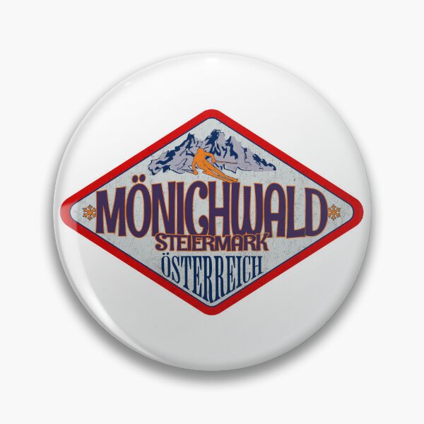 Item preview, Mönichwald, Steiermark, Osterreich, Austria, Vintage skiing badge design designed and sold by Wanderful-roads.