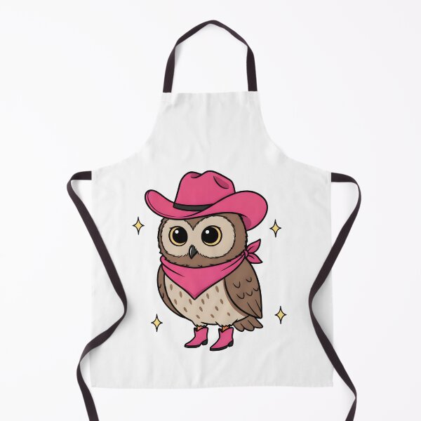 Item preview, Cute Cowgirl Owl Illustration – Pink Western Owl Art designed and sold by Senkov.