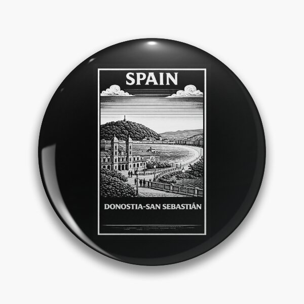 Item preview, Donostia-San Sebastian Spain Linocut Style  designed and sold by Thistle-TShop.