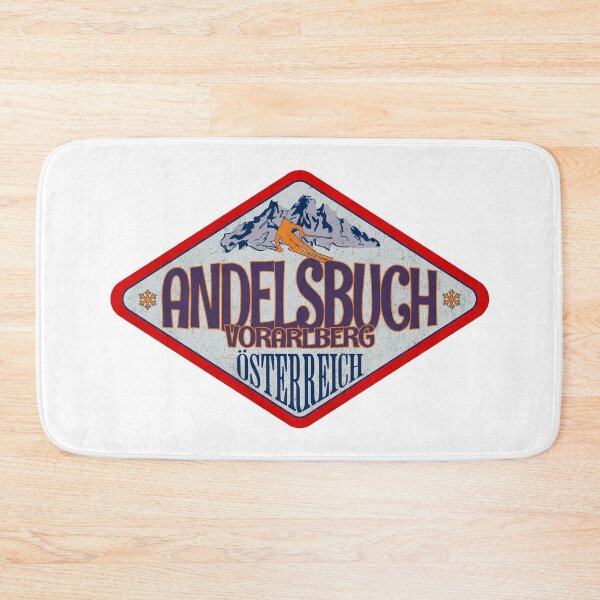 Item preview, Andelsbuch, Vorarlberg, Osterreich, Austria, Vintage skiing badge design designed and sold by Wanderful-roads.