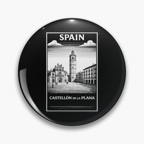 Item preview, Castellon de La Plana Spain Linocut Style  designed and sold by Thistle-TShop.