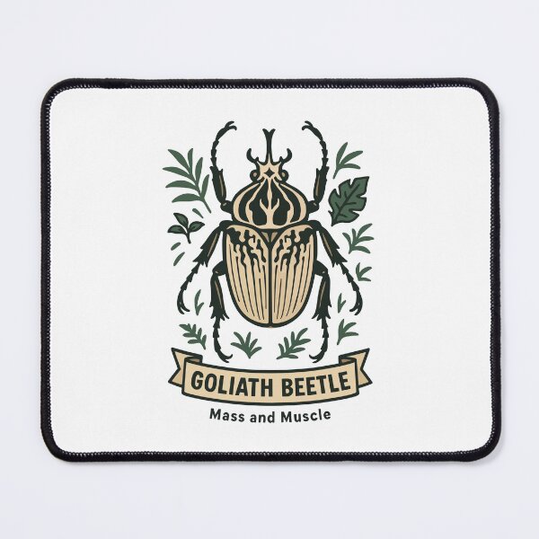 Item preview, Goliath Beetle Illustration – Massive African Beetle Insect Art designed and sold by WildlifeInc.