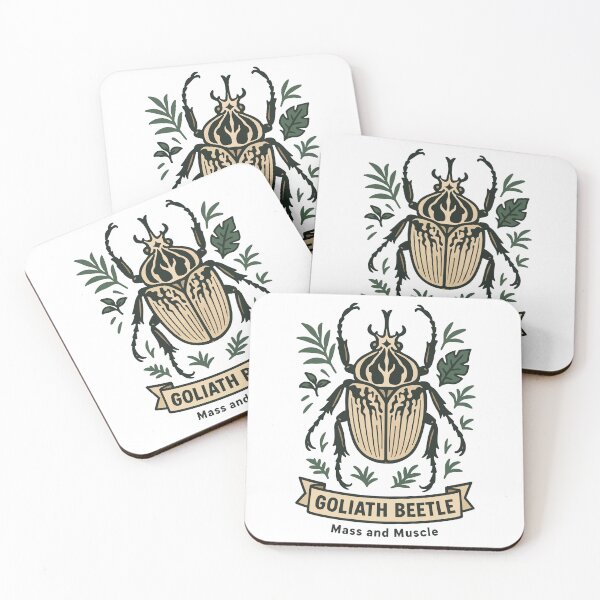 Item preview, Goliath Beetle Illustration – Massive African Beetle Insect Art designed and sold by WildlifeInc.