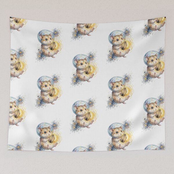 Item preview, Cute Space Animal: Astronaut Hamster designed and sold by bapupa.