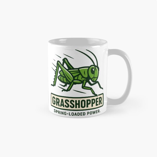 Item preview, Grasshopper Illustration – Spring-Loaded Power Insect Art designed and sold by WildlifeInc.