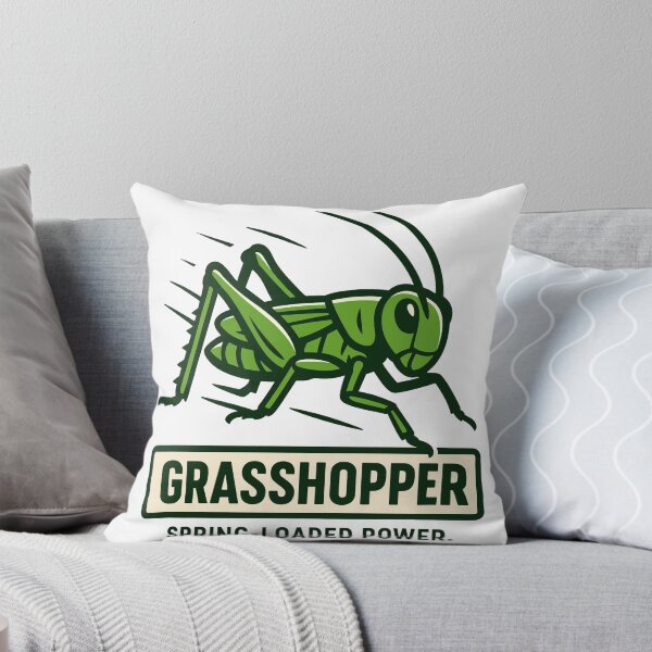Item preview, Grasshopper Illustration – Spring-Loaded Power Insect Art designed and sold by WildlifeInc.