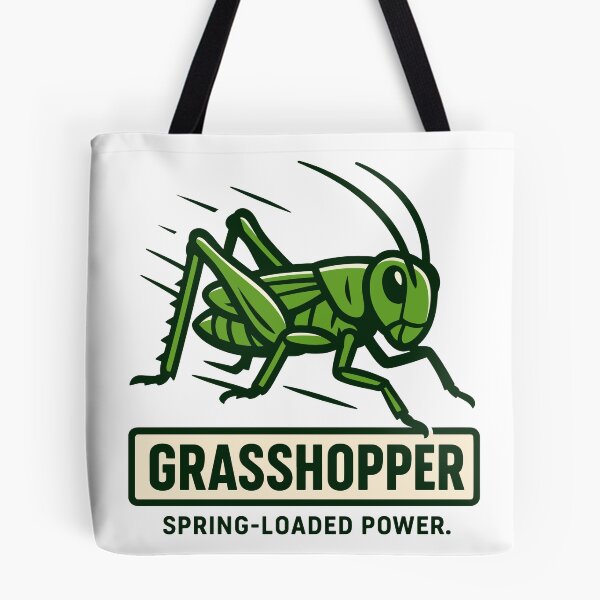 Item preview, Grasshopper Illustration – Spring-Loaded Power Insect Art designed and sold by WildlifeInc.