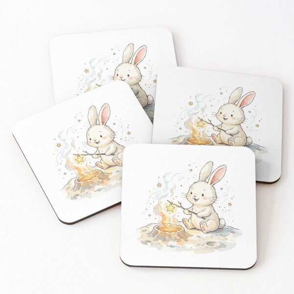 Item preview, Cute Space Animal: Marshmallow Moon Bunny designed and sold by bapupa.