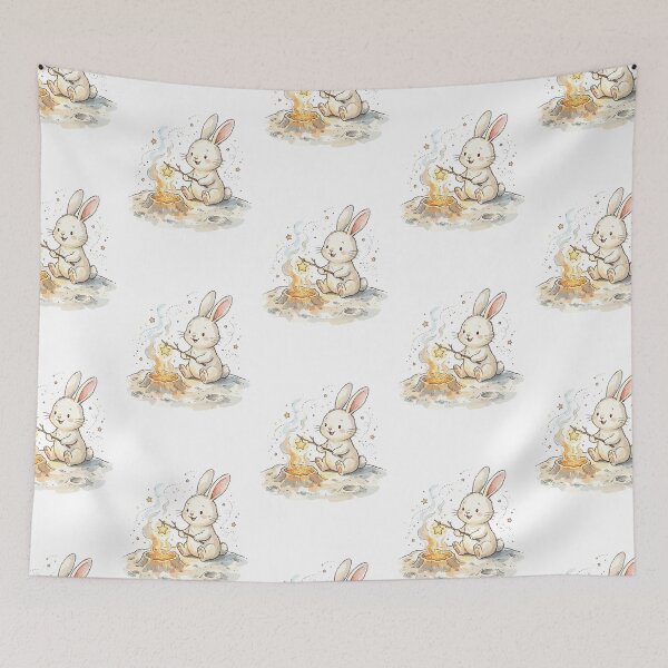 Item preview, Cute Space Animal: Marshmallow Moon Bunny designed and sold by bapupa.