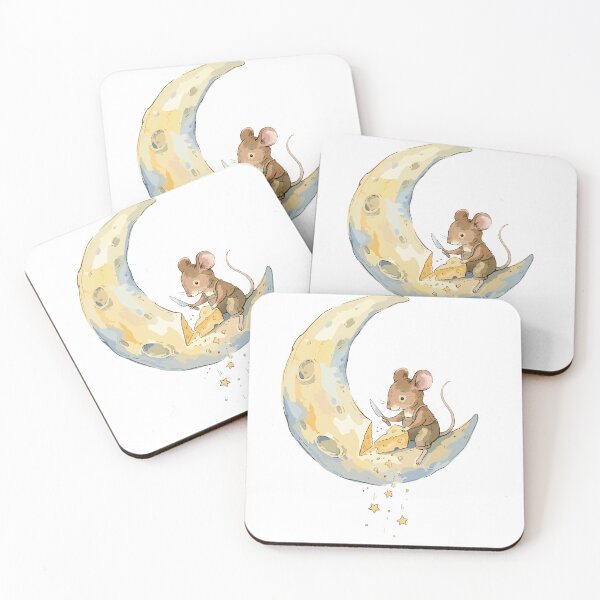 Item preview, Cute Space Animal: Moon Cheese Mouse designed and sold by bapupa.
