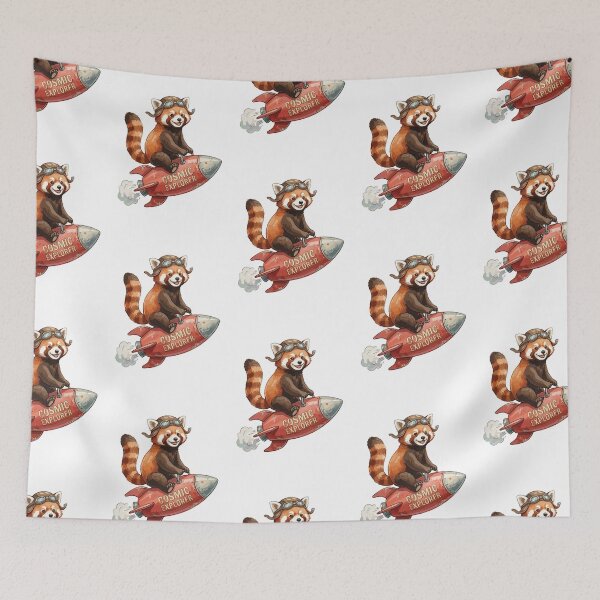 Item preview, Cute Space Animal: Rocket Red Panda designed and sold by bapupa.