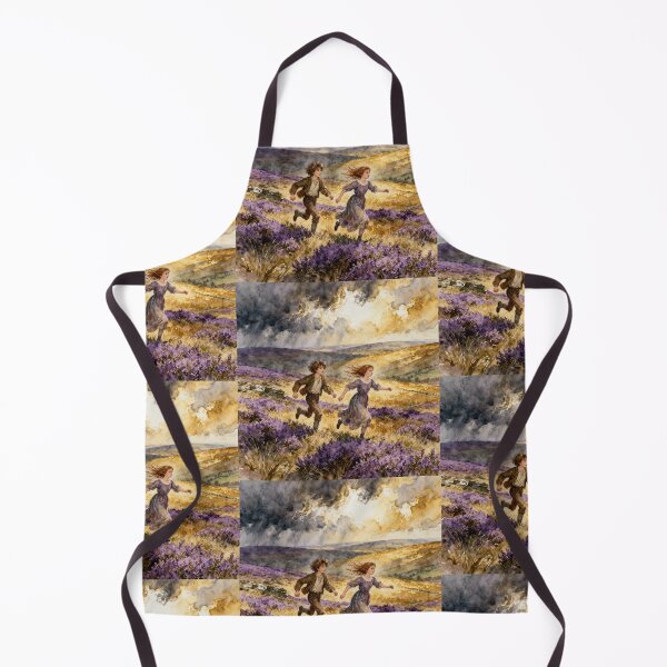 Item preview, Playing on the Moors in Childhood Illustration from Wuthering Heights character portrait art designed and sold by Vintage Designs +.