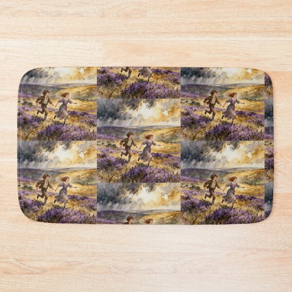 Item preview, Playing on the Moors in Childhood Illustration from Wuthering Heights character portrait art designed and sold by Vintage Designs +.