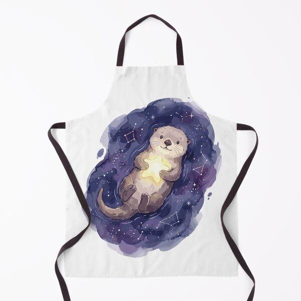 Item preview, Cute Space Animal: Star-Fishing Otter designed and sold by bapupa.