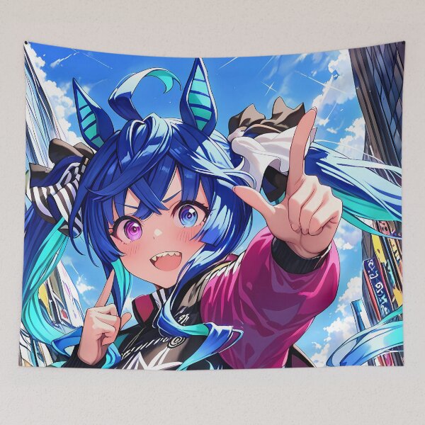 Item preview, Twin Turbo Uma Musume Pretty Derby Anime Girl Energetic Street Style Pose designed and sold by Raslbazola.