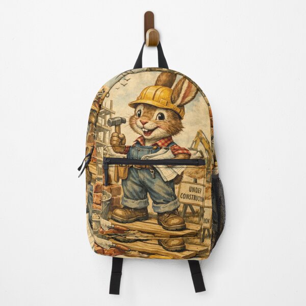 Item preview, Funny rabbit as a construction worker, vintage designed and sold by Mauswohn.