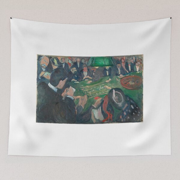 Item preview, At the Roulette Table – Edvard Munch Expressionist Casino Scene Painting (1892) designed and sold by Art Outlaws.