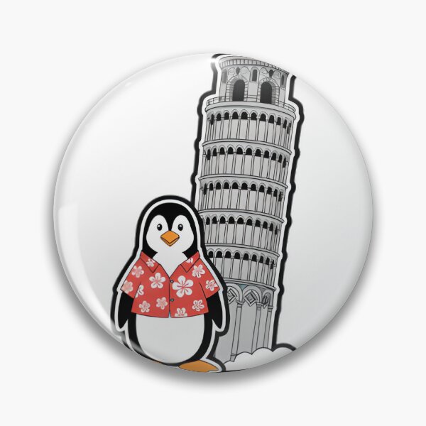 Item preview, Penguin Tourist at Leaning Tower Pisa designed and sold by SunkenCost.