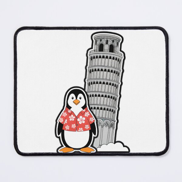 Item preview, Penguin Tourist at Leaning Tower Pisa designed and sold by SunkenCost.