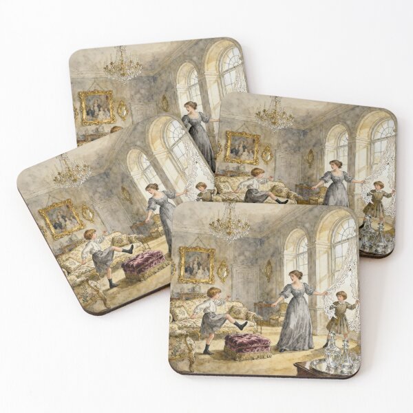 Item preview, Agnes Grey with Difficult Pupils Illustration from Agnes Grey character portrait art designed and sold by Vintage Designs +.