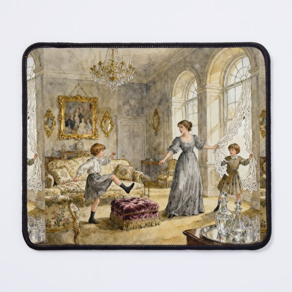 Item preview, Agnes Grey with Difficult Pupils Illustration from Agnes Grey character portrait art designed and sold by Vintage Designs +.