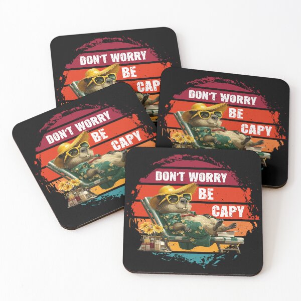 Item preview, Retro Don’t Worry Be Capy Cute Vintage Capybara designed and sold by Print-Panda.