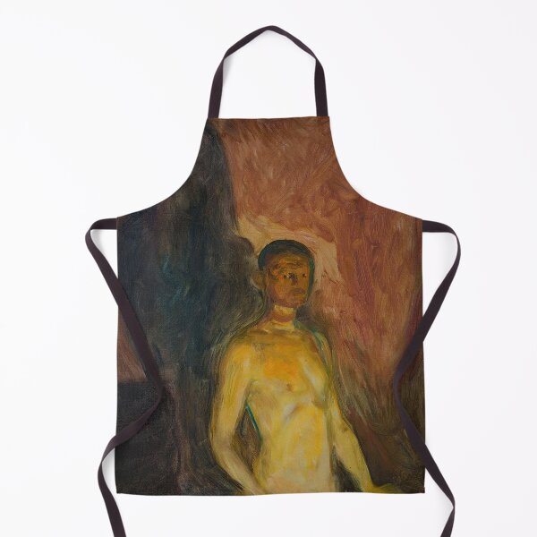 Item preview, Self-Portrait in Hell – Edvard Munch Expressionist Psychological Painting (1903) designed and sold by Art Outlaws.
