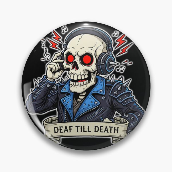 Item preview, Deaf Till Death Skull Rocker Leather Jacket T-Shirt designed and sold by RebellDancer.