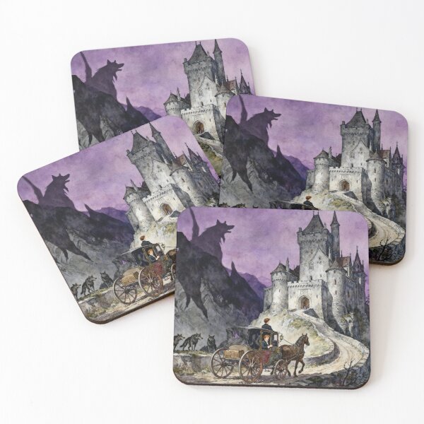Item preview, Harker's Arrival Illustration from Bram Stoker's Dracula character portrait art designed and sold by Vintage Designs +.