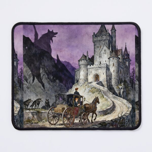 Item preview, Harker's Arrival Illustration from Bram Stoker's Dracula character portrait art designed and sold by Vintage Designs +.